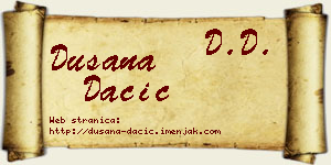 Dušana Dačić vizit kartica